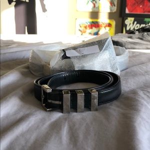 Saint Laurent Paris Three Pasant belt